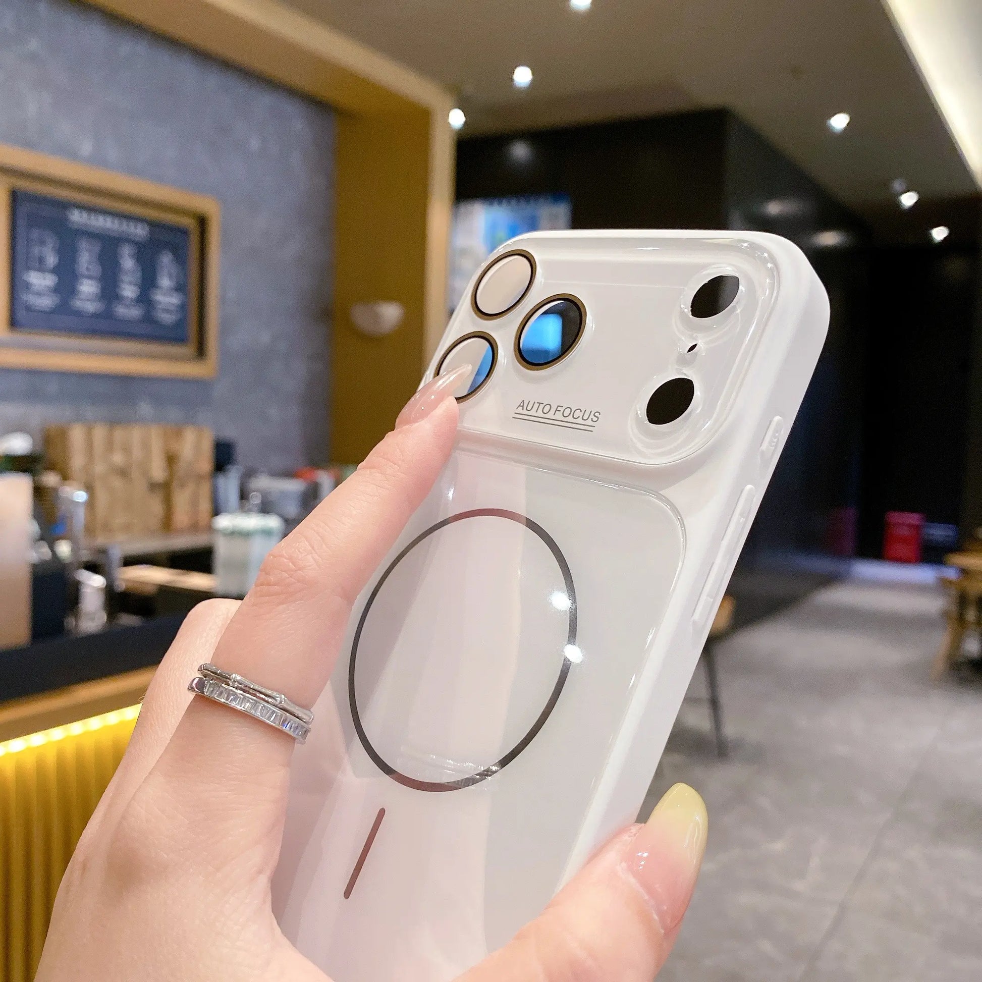 Magnetic Glass Back Panel Protective Phone Case with Candy Colors, HD Lens Film, Shockproof Anti-Fall Cover, Fits Ios Iphone 17-14 Pro Max Series - Summerwins Cellphone Casing Accessories