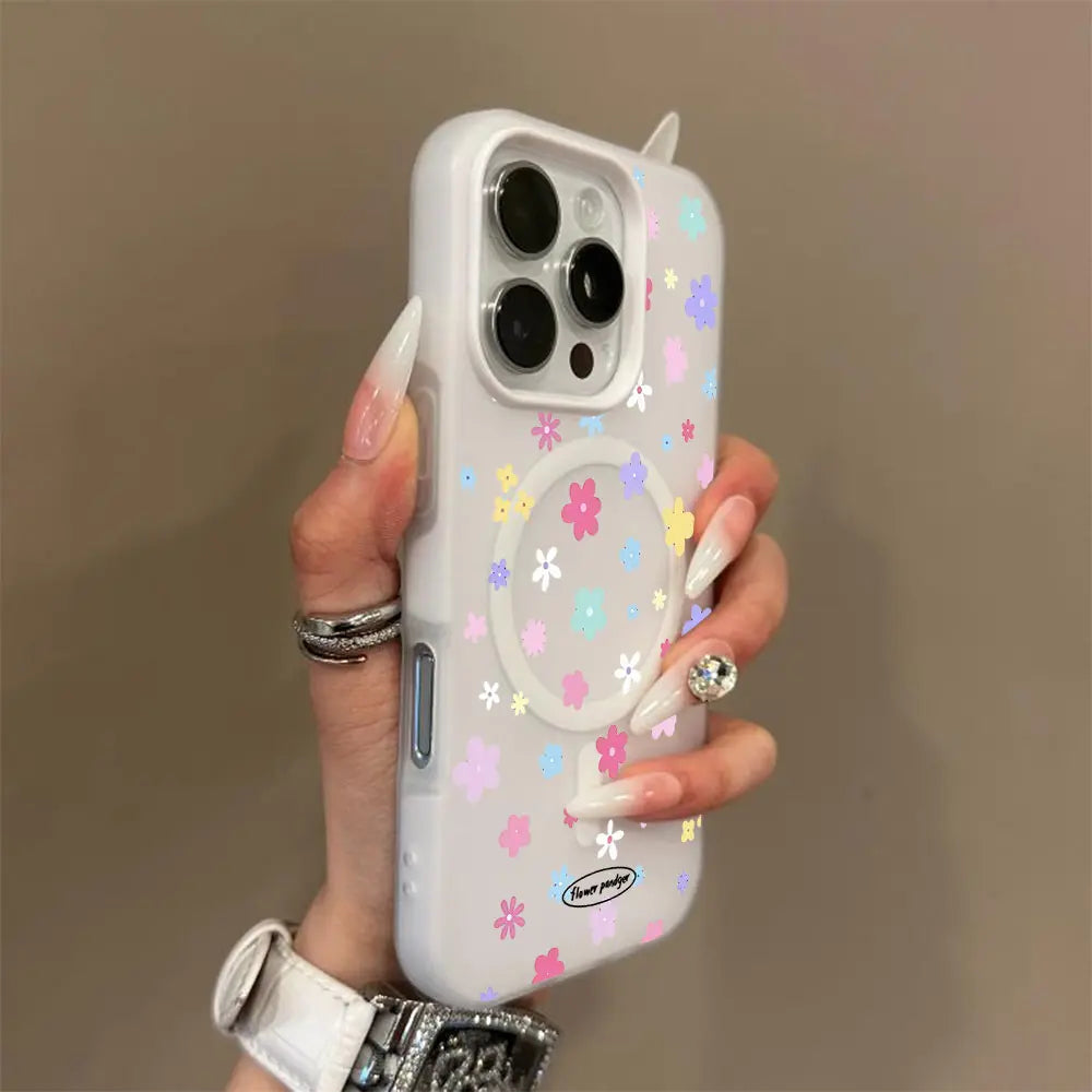 Candy Color 2-In-1 Garden Summer Dopamine Phone Case, Military Grade anti Drop, Supports Magsafe Phone Case, Suitable for Iphone 17 Air 16 Pro Max 15 14 plus 13 12 11 Samsung Galaxy S26 Ultra S25 Ultra S24 S23 S22 Phone Case. A200