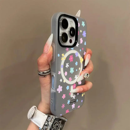 Candy Color 2-In-1 Garden Summer Dopamine Phone Case, Military Grade anti Drop, Supports Magsafe Phone Case, Suitable for Iphone 17 Air 16 Pro Max 15 14 plus 13 12 11 Samsung Galaxy S26 Ultra S25 Ultra S24 S23 S22 Phone Case. A200
