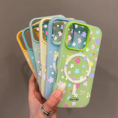 Candy Color 2-In-1 Garden Summer Dopamine Phone Case, Military Grade anti Drop, Supports Magsafe Phone Case, Suitable for Iphone 17 Air 16 Pro Max 15 14 plus 13 12 11 Samsung Galaxy S26 Ultra S25 Ultra S24 S23 S22 Phone Case. A200